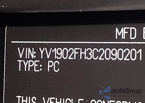 2012 Volvo S60 T6 из США, поврежденный, VIN YV1902FH3C2090201